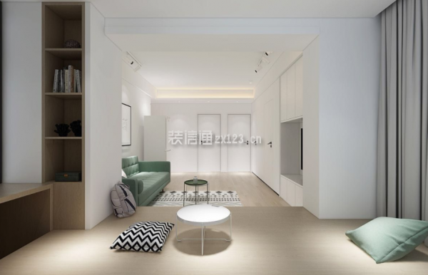 92平極簡(jiǎn)風(fēng)客廳1