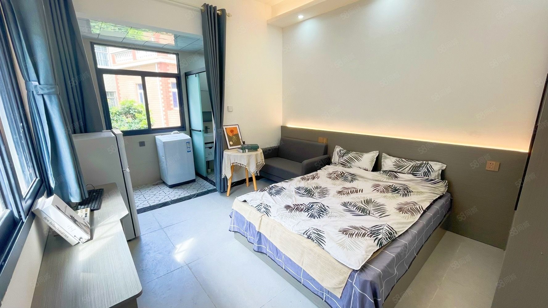 杏林村園博苑地鐵口全新邊套精裝大單間，出租，全屋燈帶裝飾