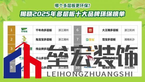 哪個(gè)多層板更環(huán)保？揭曉2025年多層板十大品牌榜單